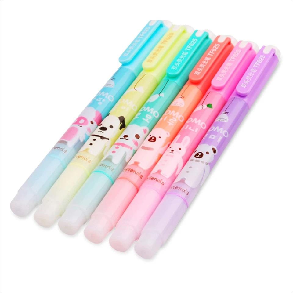 6 stk tvöfaldur ábendingar hápunktur merki sett