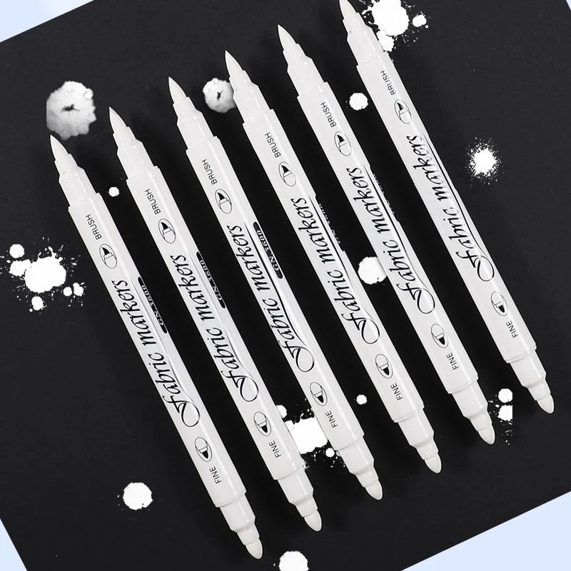 Dual Tip White Color Textile Marker