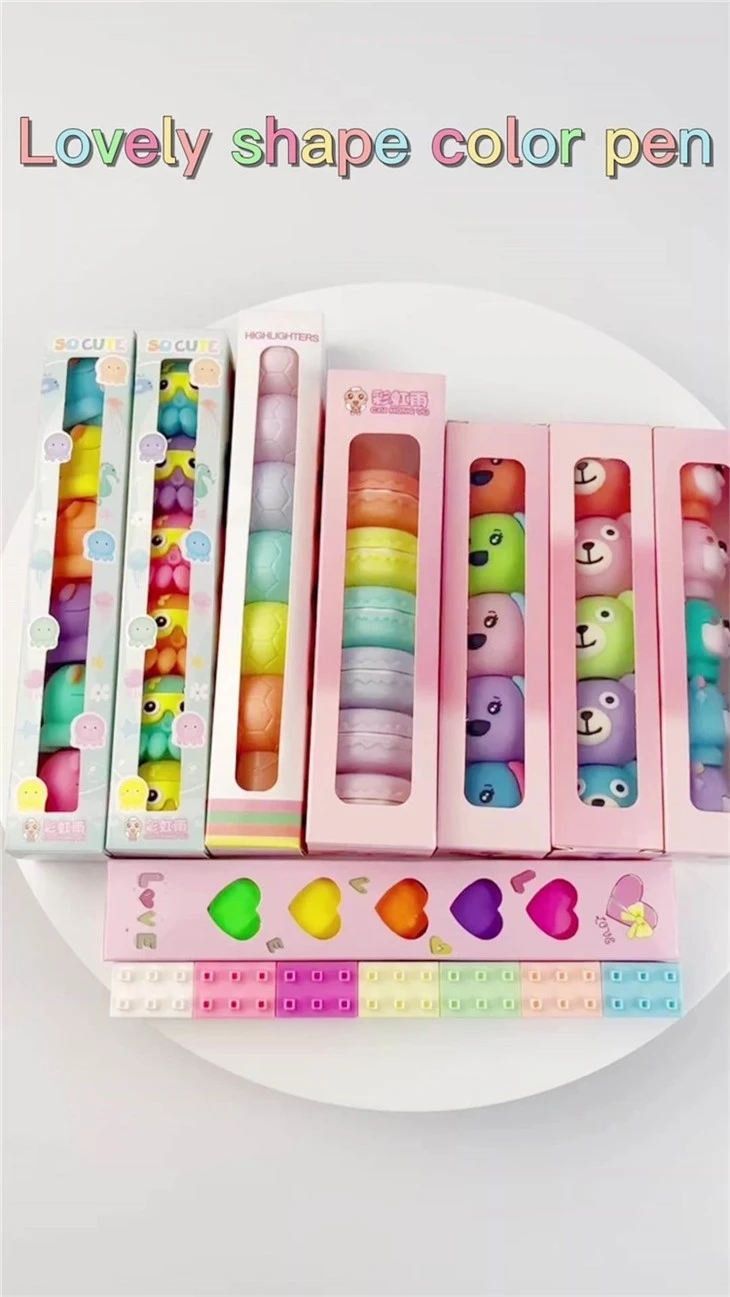 Cute Colorful Marker Highlighters Pen